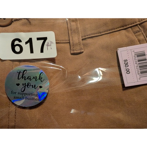 Wild Fable Womens High Rise Cargo Pants Tan Size Med L 31  Elastic Waist Pockets - Picture 10 of 10